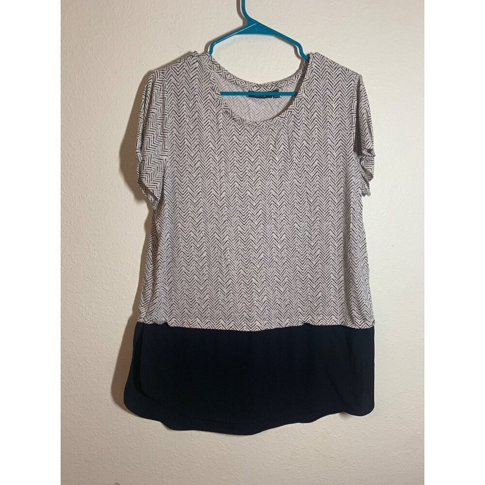 Apt 9 Geometric Print Blouse Women's Size XL Business Casual Office Demure AE1